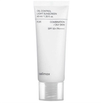 Себорегулирующий лёгкий солнцезащитный крем Celimax Oil Control Light Sunscreen SPF50+PA++++ 10358 - фото 1207