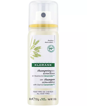 Восстанавливающий сухой шампунь с экстрактом овса Klorane Dry shampoo Ultra Gentle 10368 - фото 1229