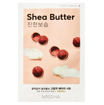Маска тканевая увлажняющая с маслом ши для сухой кожи MISSHA Airy Fit Shea Butter 10404 - фото 1299