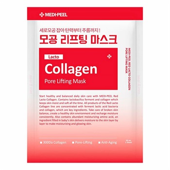 Тканевая лифтинг-маска для сужения пор с коллагеном Medi-Peel Red Lacto Collagen Pore Lifting Mask 10665