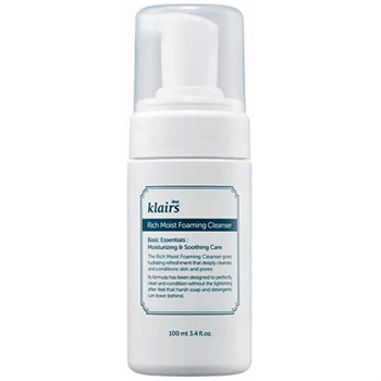 Увлажняющая кислородная пенка для умывания Dear, Klairs Rich Moist Foaming Cleanser 10208 - фото 634