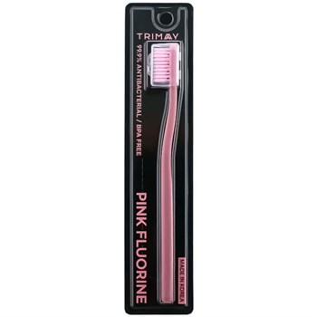Антибактериальная зубная щётка с напылением из фтора Trimay Pink Fluorine Toothbrush 10242 - фото 718