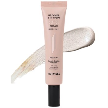 Многофункциональный тональный крем с пептидами Trimay Re:cover 3-in-1 Pept CCC Cream SPF50+ PA+++ 10250 - фото 748