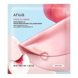 Осветляющая гидрогелевая маска с персиком Anua Peach 70 Niacin Brightening Collagen Mask 10488