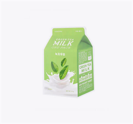 Молочные тканевые маски A'PIEU Milk One Pack Green Tea (С экстрактом зеленого чая) 10517