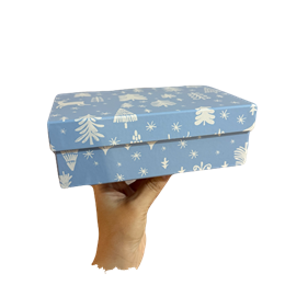 Коробка подарочная с Новогодним принтом 19*12*6,5 10586