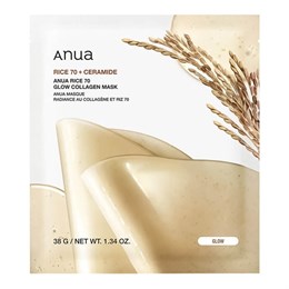 Гидрогелевая маска для сияния кожи с рисом Anua Rice 70 Glow Collagen Mask 10039