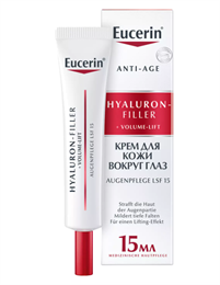 Крем для ухода за кожей вокруг глаз SPF 15, 15 мл (Eucerin, Hyaluron-Filler + Volume-Lift) СРОК ДО 01.08.2026г. 10907