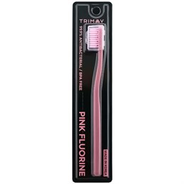 Антибактериальная зубная щётка с напылением из фтора Trimay Pink Fluorine Toothbrush 10242