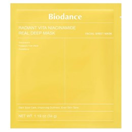 Гидрогелевая маска с ниацинамидом для сияния кожи Biodance Radiant Vita Niacinamide Real Deep Mask 10018